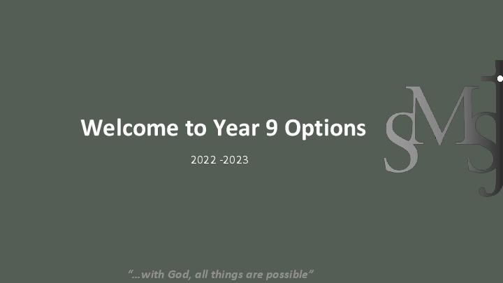 Year 9 Options Presentation 2020 21 vJDA 2022